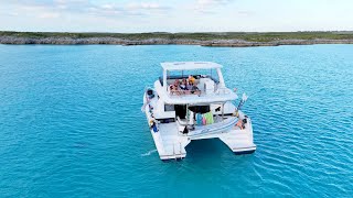 Bareboat charter to the Exumas in the Bahamas on a 46 Moorings power catamaran [upl. by Jonis]