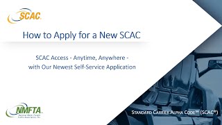 How To Apply for a New SCAC [upl. by Fanni184]