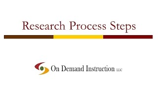 Research Process Steps [upl. by Ardnahcal]