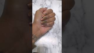 Metallic Copper Coffin Aprés Gel Nails apresgelx gelnails coffinnails gelxnails nailfiles [upl. by Norrag]