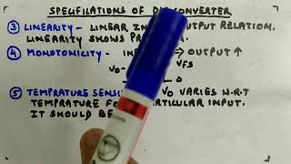 Specifications of DAC  Digital Circuits and Logic Design [upl. by Yorle729]