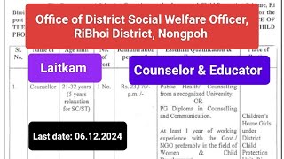 Laitkam Counselor amp Educator District Social Welfare Officer RiBhoi District Nongpoh [upl. by Finnie8]