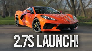 FASTEST NON Z51 Corvette C8 27s 060mph Launch Control [upl. by Catherin]