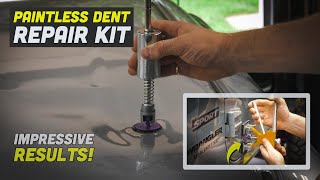 Trying CHEAP Amazon Paintless Dent Repair PDR Kit [upl. by Nyrhtak955]