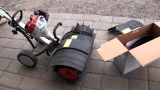 Our Stihl Yard Boss Cultivator with a new Power Sweeper [upl. by Hennie]