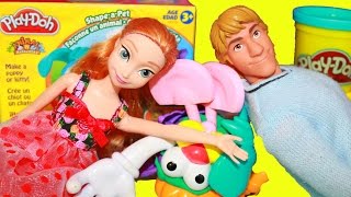 Play Doh Mr Potato Head Toy Review with Barbie [upl. by Nosyd]