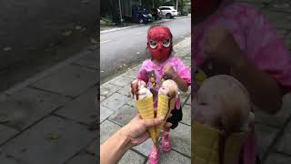 Cơm không ăn đòi ăn cái bing chillingSpiderman 🍦shorts spiderman [upl. by Otrebire]