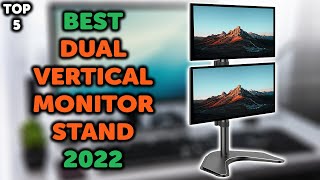 5 Best Dual Vertical Monitor Stand  Top 5 Mounts Stands for Stacked Monitors in 2022 [upl. by Gert973]