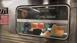 R68 D Train Bronx Bound Norwood205th Street 7 Avenue53 Street Station [upl. by Hunt]