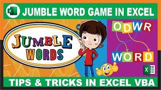 209Fun With VBA How to Create Jumble Word Game in Excel [upl. by Bette-Ann]