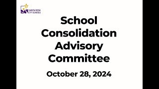 SRCS School Consolidation Advisory Committee  October 28 2024 [upl. by Odlanar]