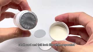 Aluminum foil lid seal on bottle die cut sealing liner [upl. by Lehcim]