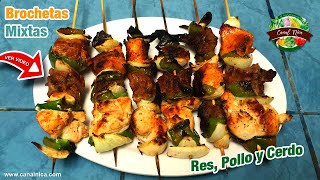 Brochetas Mixtas Receta Deliciosa Nicaraguense [upl. by Rivy]