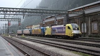 Bahnhof Brennero  Bunter Verkehr auf der Passhöhe [upl. by Buck]