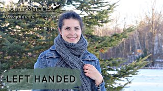 LEFT HANDED  Easiest Scarf Ever  Simple Ribbed Scarf Pattern  Beginner Friendly Crochet [upl. by Nylirad]