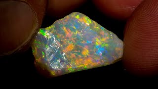 Uncut gem rough opal We cut the fire for big returns [upl. by Moriyama836]