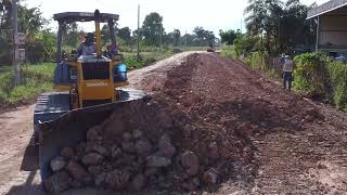 ✔Operator Heavy Dozer KOMATSU Showing Skill Technique Moving Soil [upl. by Ibrab]