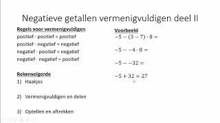 Getallen  Negatieve getallen vermenigvuldigen deel II 1 HAVOVWO [upl. by Xylia730]