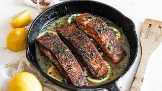 Easy Blackened Salmon Recipe » With Homemade Blackened Seasoning [upl. by Oicam]