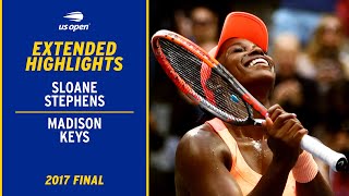 Sloane Stephens vs Madison Keys Extended Highlights  2017 US Open Final [upl. by Lednar34]