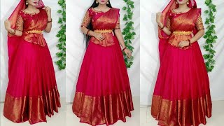 Convert your Saree into LehngaSaree draping new styles to look more elegant Saundaryaa [upl. by Hamlani120]