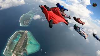 Flying over the Maldives Islands  Rewinding [upl. by Nnylyam]