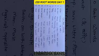 nimisha bansal english l Nimisha bansal nimisha bansal editorial l 220 root words by nimisha bansal [upl. by Anoek]