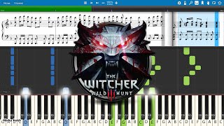 The Witcher 3 Wild Hunt OST  Merchants of Novigrad Piano Tutorial  Sheets  MIDI Synthesia [upl. by Stavro750]