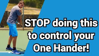 How to control the one handed backhand [upl. by Ralat685]