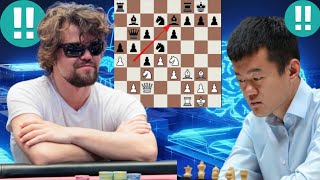 3205 Elo chess game  Magnus Carlsen vs Ding Liren 15 [upl. by Nerrad]