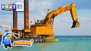 Incredible Diggers For Kids  Dredger Excavator Mini Diggers amp More [upl. by Eahc]