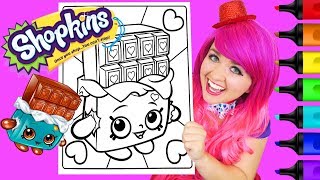 Coloring Shopkins Cheeky Chocolate Coloring Page Prismacolor Colored Paint Markers  KiMMi THE CLOWN [upl. by Donall]