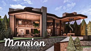 Bloxburg Mansion Modern Minimalist No LargePlot House Build [upl. by Hawk]