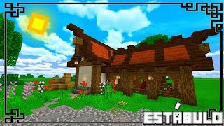 TUTORIAL Minecraft Estábulo Medieval [upl. by Oznofla]