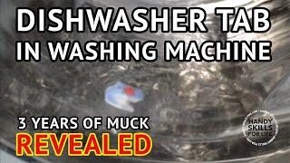 Dishwasher Tabs in Washing Machine Drum Clean 3 years of muck revealed [upl. by Arraek]