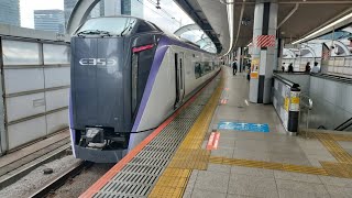 E353系モトS105編成回送新宿発車MHあり [upl. by Maynord]