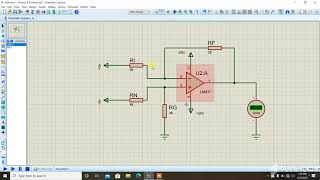 Subtractor circuit Using OP Amp Proteus [upl. by Ettegirb]