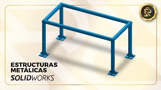 ✅ Tutorial SOLIDWORKS como diseñar estructuras metálicas [upl. by Birgit]