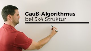 GaußAlgorithmus bei 3X4 Struktur Teil 2 Gleichungssysteme lösen Mathe by Daniel Jung [upl. by Neelyak560]