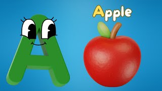 ABC Phonics Song for Kids  A is for Apple B is for Ball  Fun Alphabet Learning [upl. by Ceil]