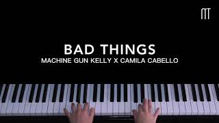 Machine Gun Kelly amp Camila Cabello  Bad Things Piano EASY  Sheets [upl. by Ewell]