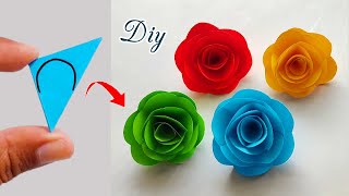 How To Make JISOO Flower 🌹 Paper Flower Making Step By Step DIY Origami Flower Idea [upl. by Balling794]