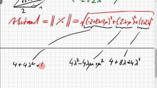 02B1 Abstand zweier windschiefer Geraden per Ableitungen [upl. by Namus]