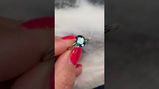 171ct oval Australian teal parti sapphire Sydney jeweller Lizunova Fine Jewels [upl. by Yemar]