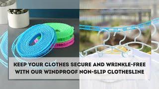 NonSlip Windproof Clothesline  Durable Outdoor Laundry Solution [upl. by Nanahs329]