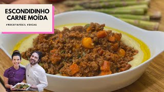 ESCONDIDINHO DE CARNE MOÍDA E SALADA ESPECIAL DE CATALÔNIA E ASPARGOS [upl. by Nazay177]