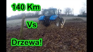 Wyrywanie drzew ostra walka New Holland T6175  MTZ  Major Wtopa  tree removal [upl. by Kresic]