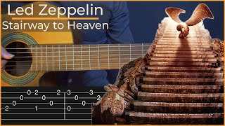 Stairway to Heaven  Led Zeppelin Simple Guitar Tab [upl. by Hanny380]