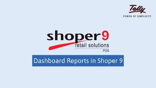 Dashboard Reports in Shoper 9 [upl. by Eesac]