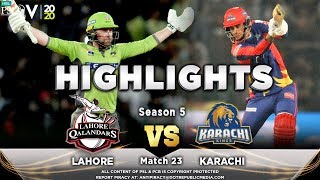 Lahore Qalandars vs Karachi Kings  Full Match Highlights  Match 23  8 March  HBL PSL 2020  MA2 [upl. by Villada]